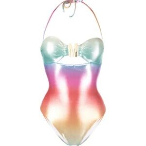 Moschino Multicolor Gradient One Piece Swimsuit